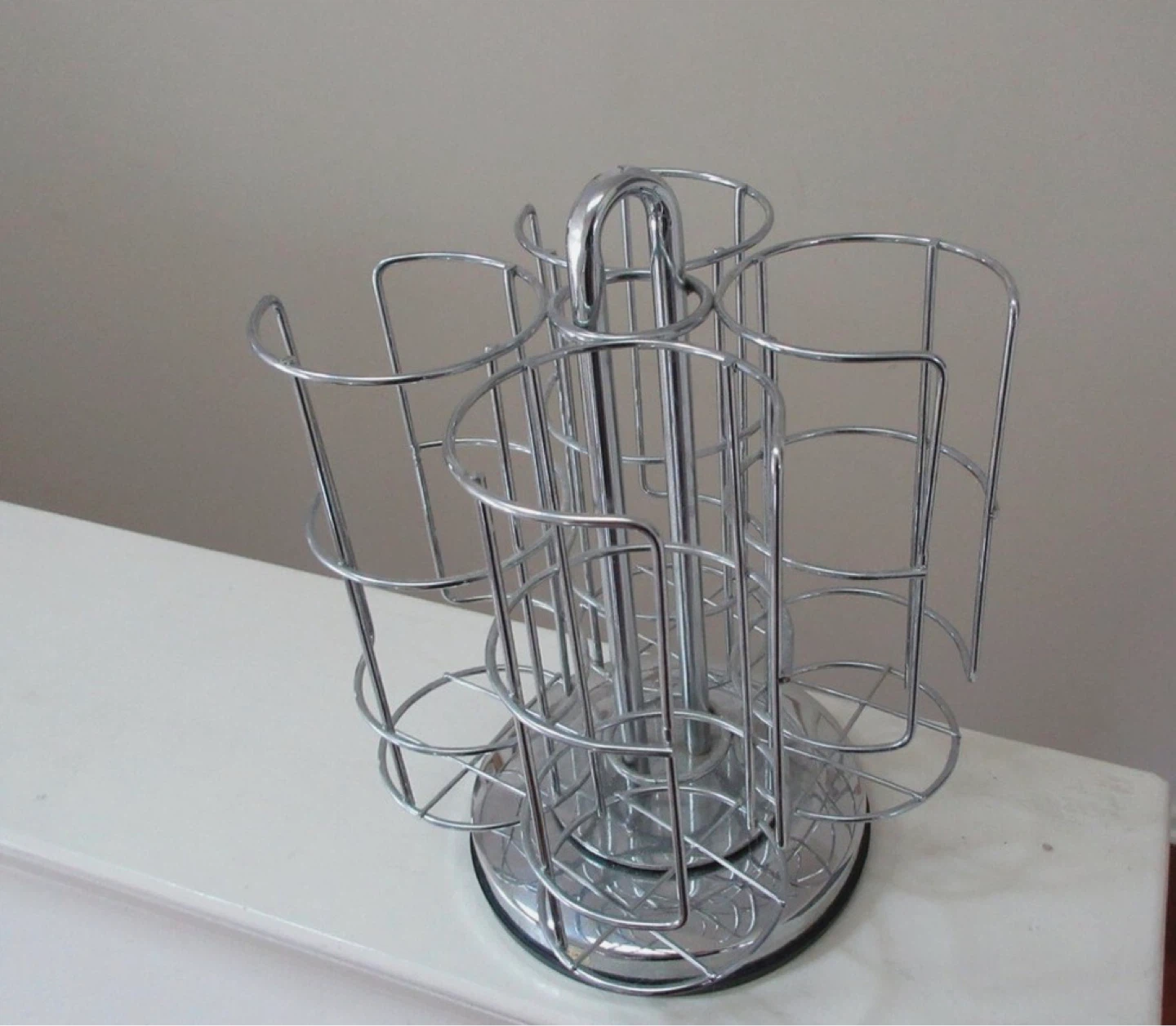 Chrome Rotating Utensil Holder