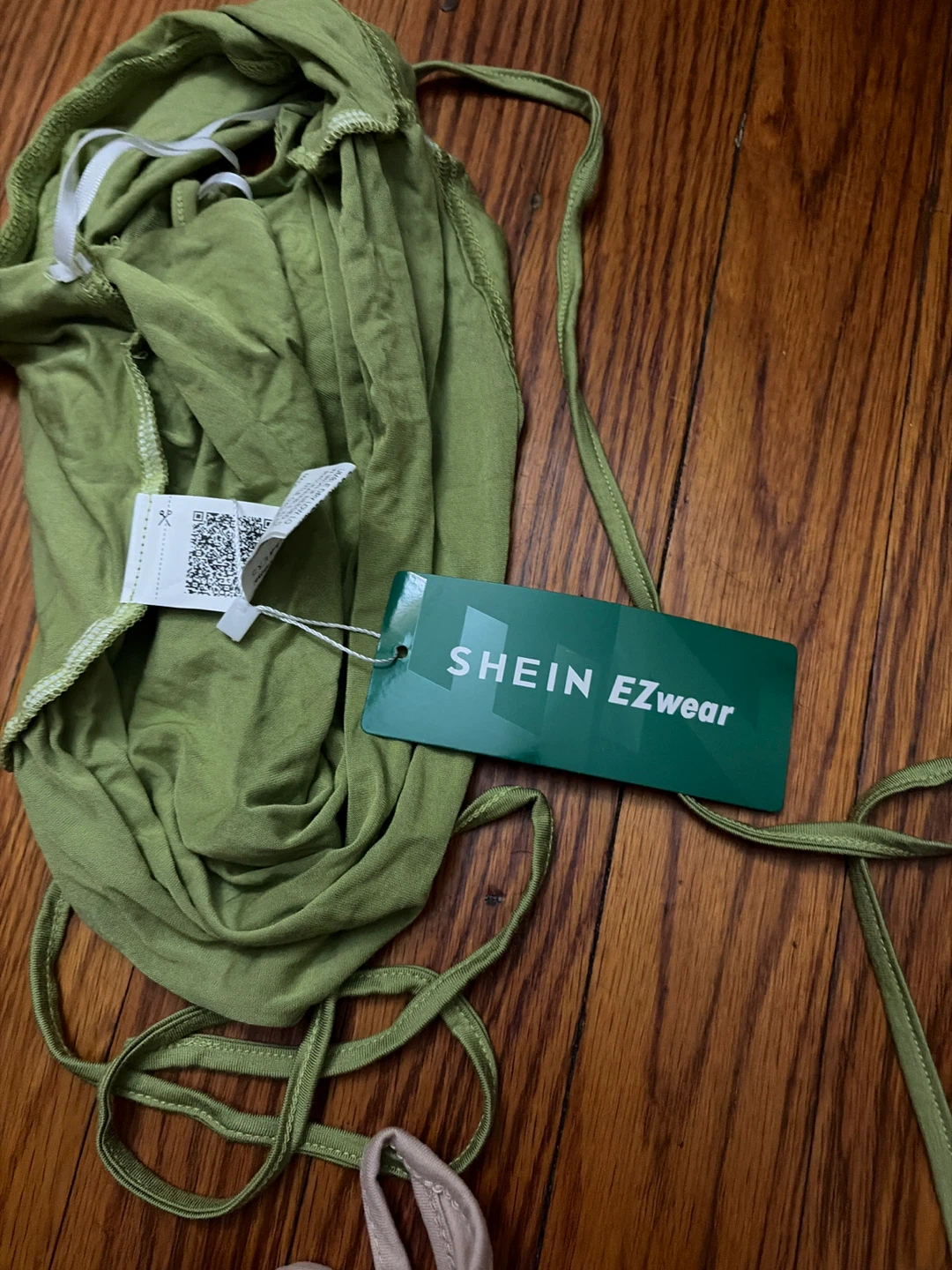SHEIN Olive Green Ruched Tube Top - photo 3