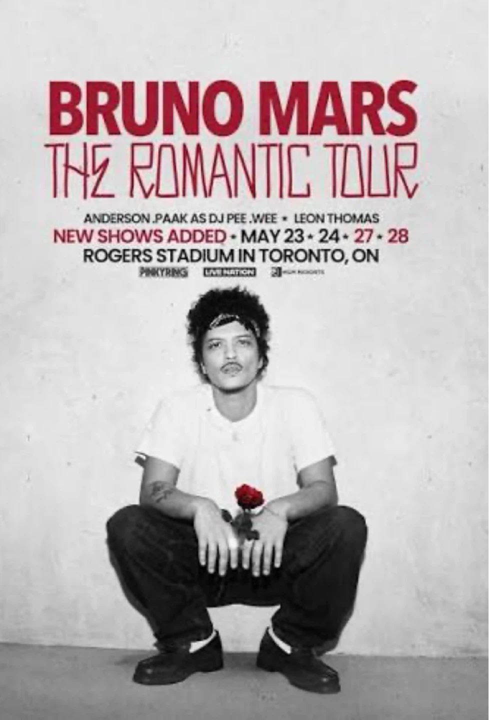 Bruno Mars - May 24th and 28th in Toronto