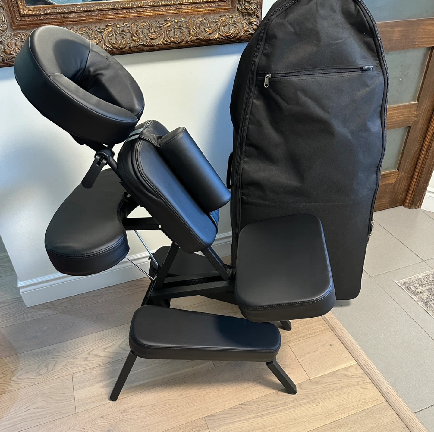 Black Massage Chair with Carrying Bag