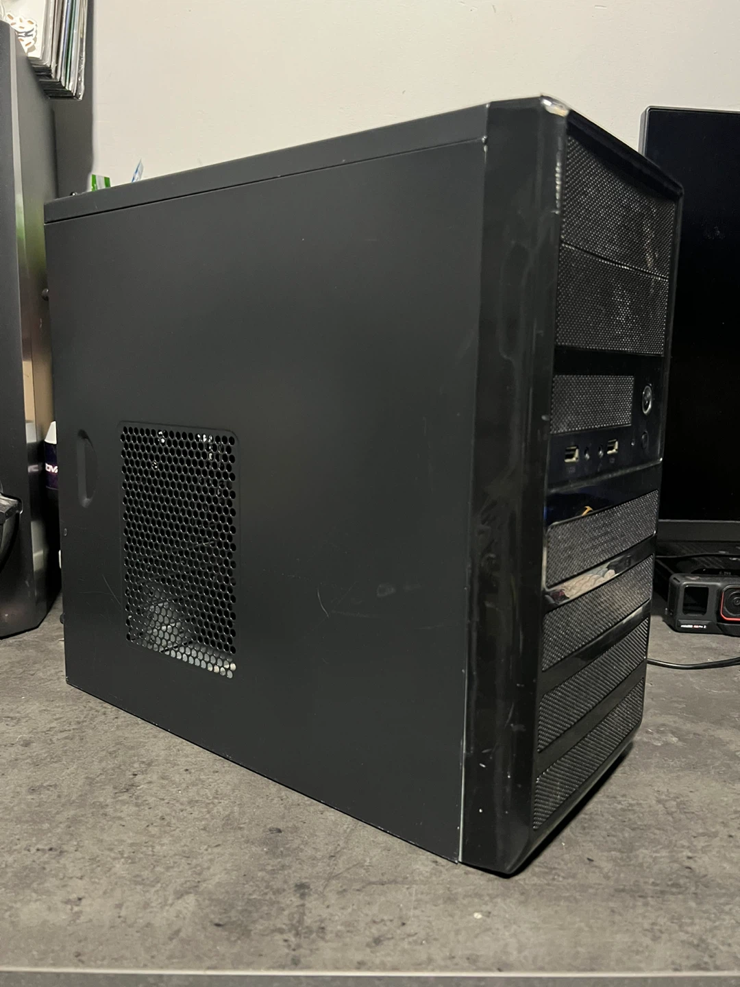 Black ATX Computer Case with EVGA 450W BT Power Supply