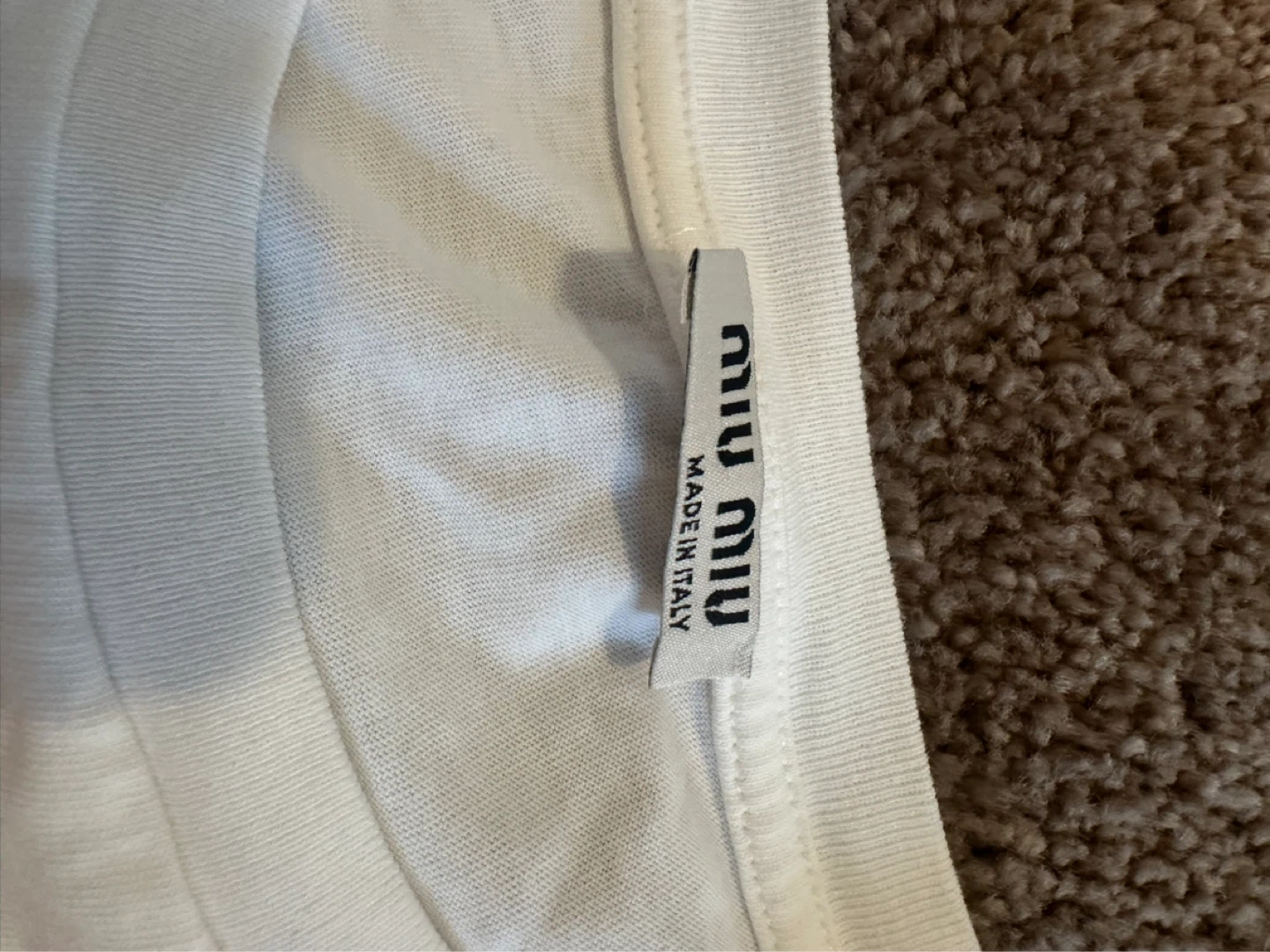 Miu Miu White Ruffle T-Shirt - photo 5