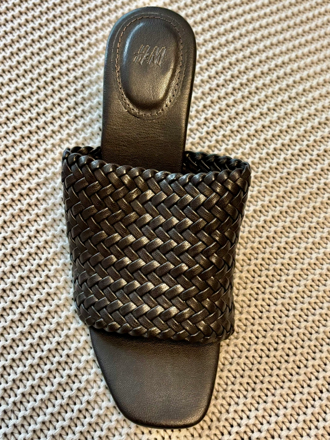 H&M Woven Heeled Mules - Brown - photo 4