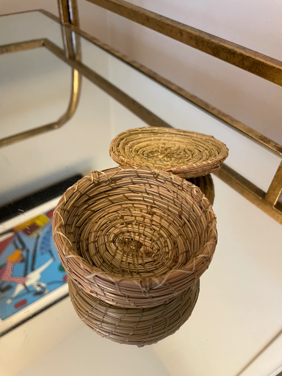 Handmade Indigenous Pine Needle Basket - photo 2