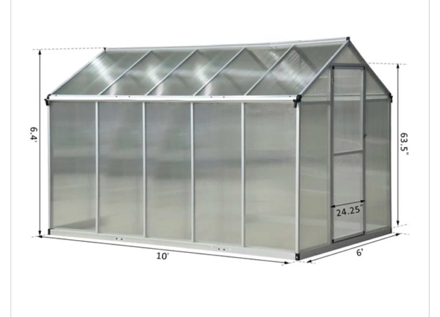 Outsunny Greenhouse 10' x 6'