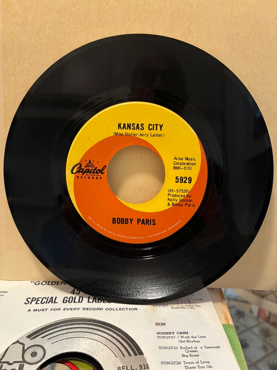 I Walked Away Bobby Paris Vinyl , 7", 45 RPM Record vintage