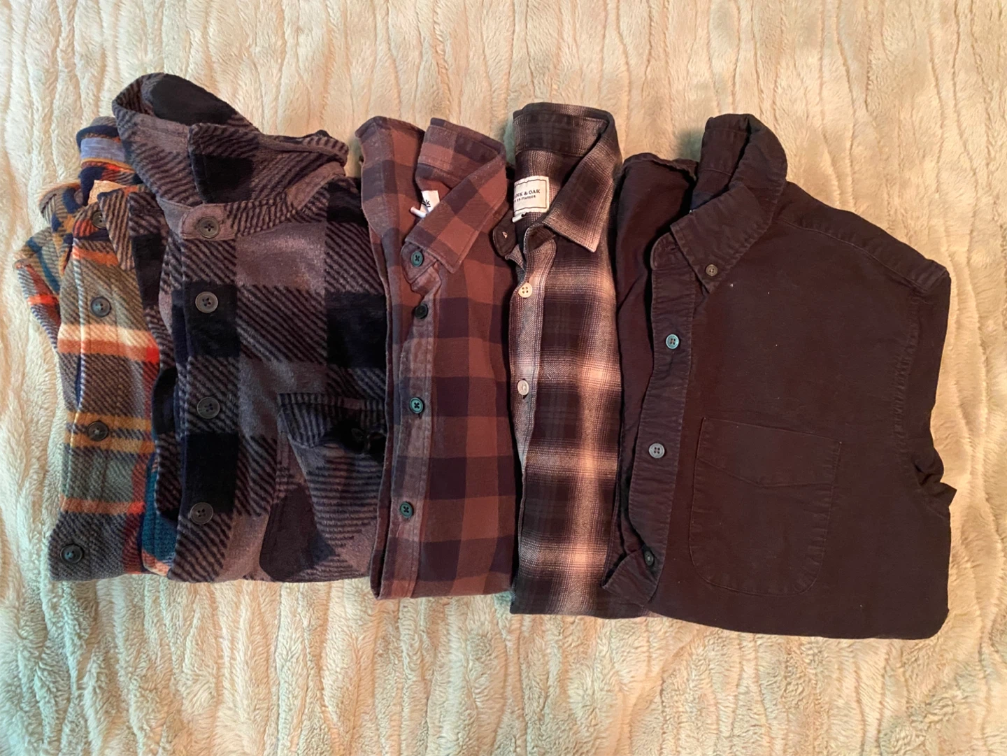 Bundle of 5 Men's Flannel Shirts