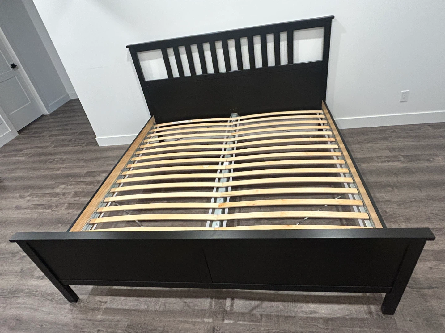 IKEA HEMNES King size bed frame black brown