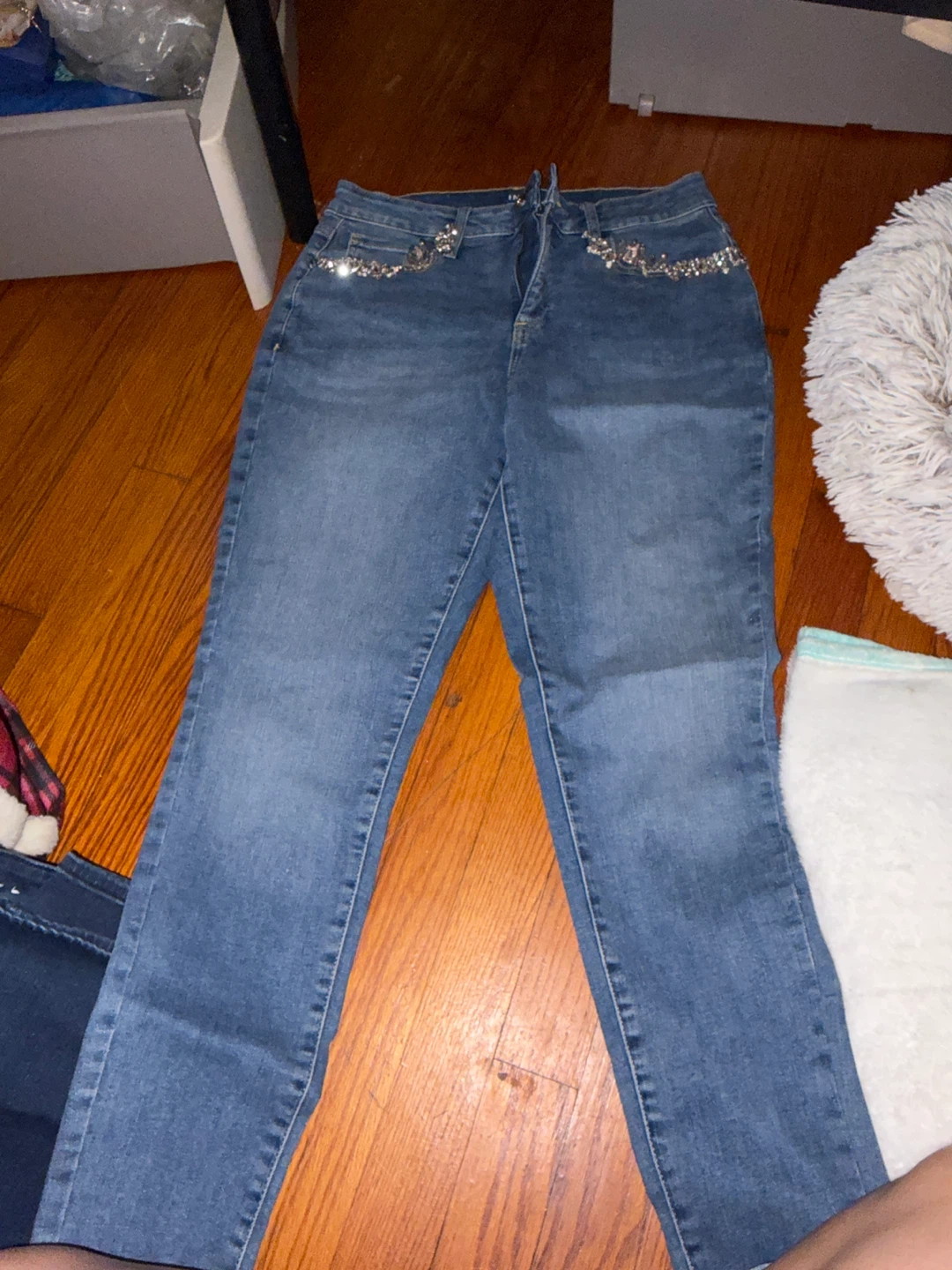 INC Skinny Jeans Embellished Pocket Denim Size 10/30