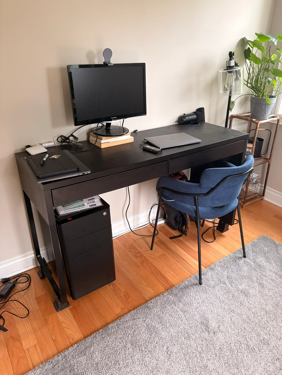 IKEA MICKE Desk - Black-Brown