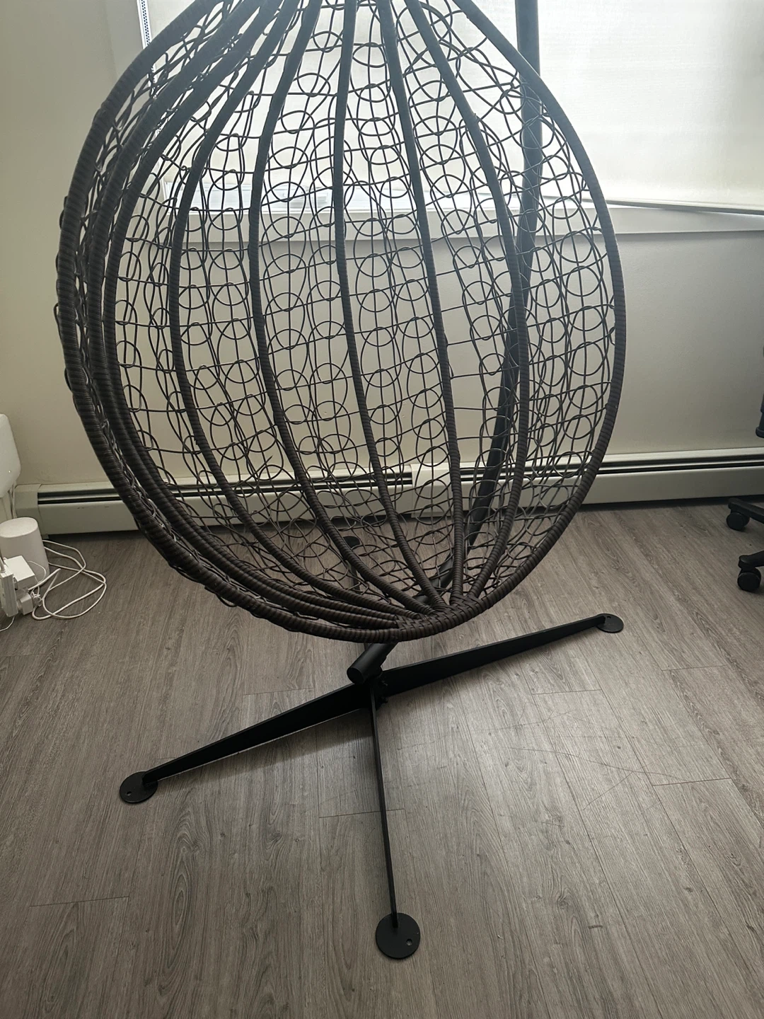Egg swing chair with stand - photo 2