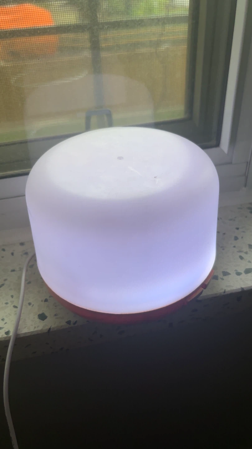 White Aroma Diffuser with Wooden Base - photo 2