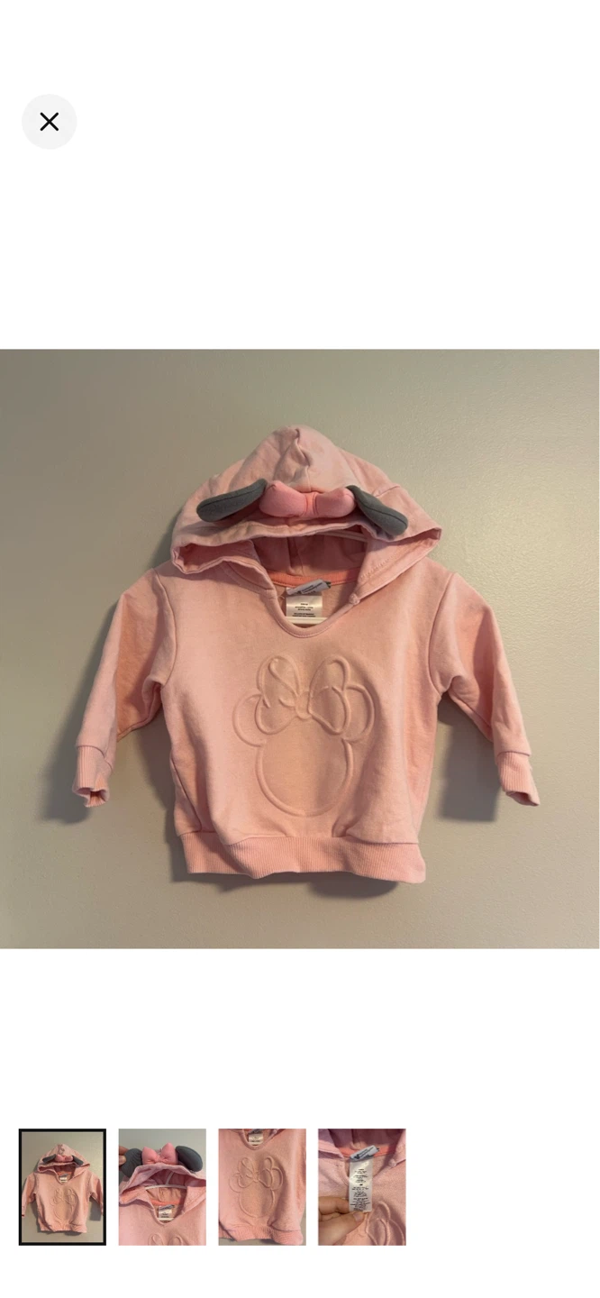 Baby Girls Minnie Mouse Hoodie
