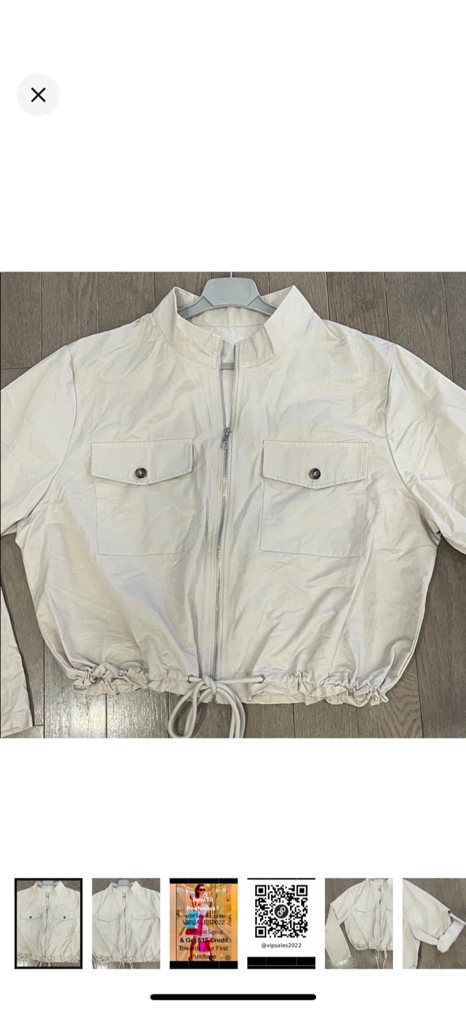 Women's Beige Windproof Jacket - Size XXL