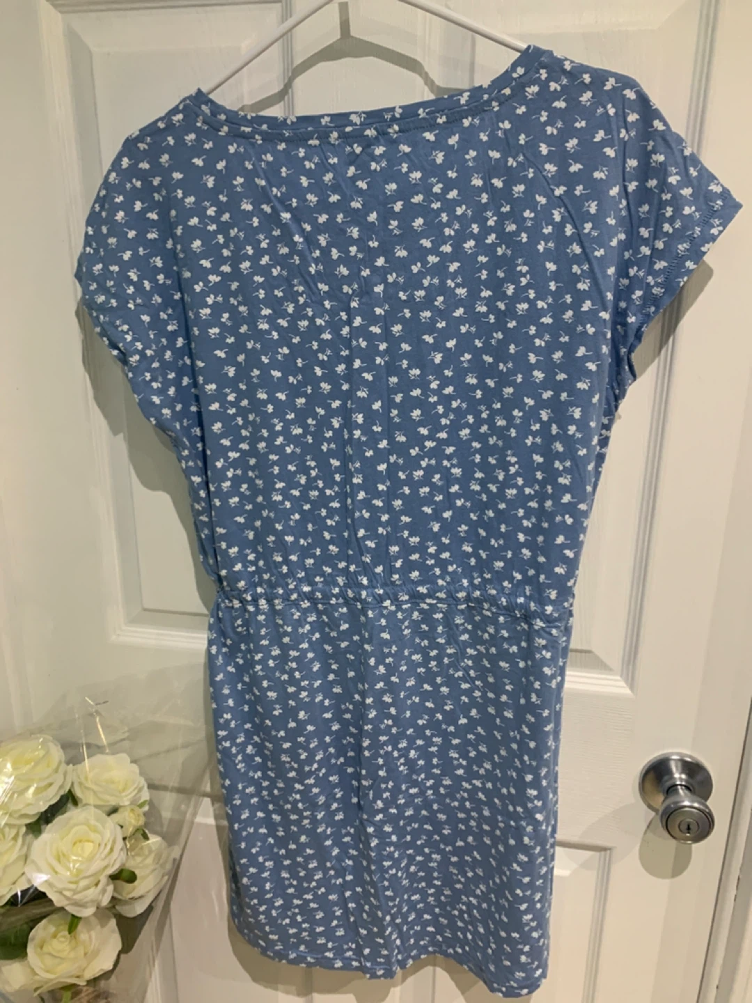 ONLY Blue Floral Print Casual Dress Size L - photo 2