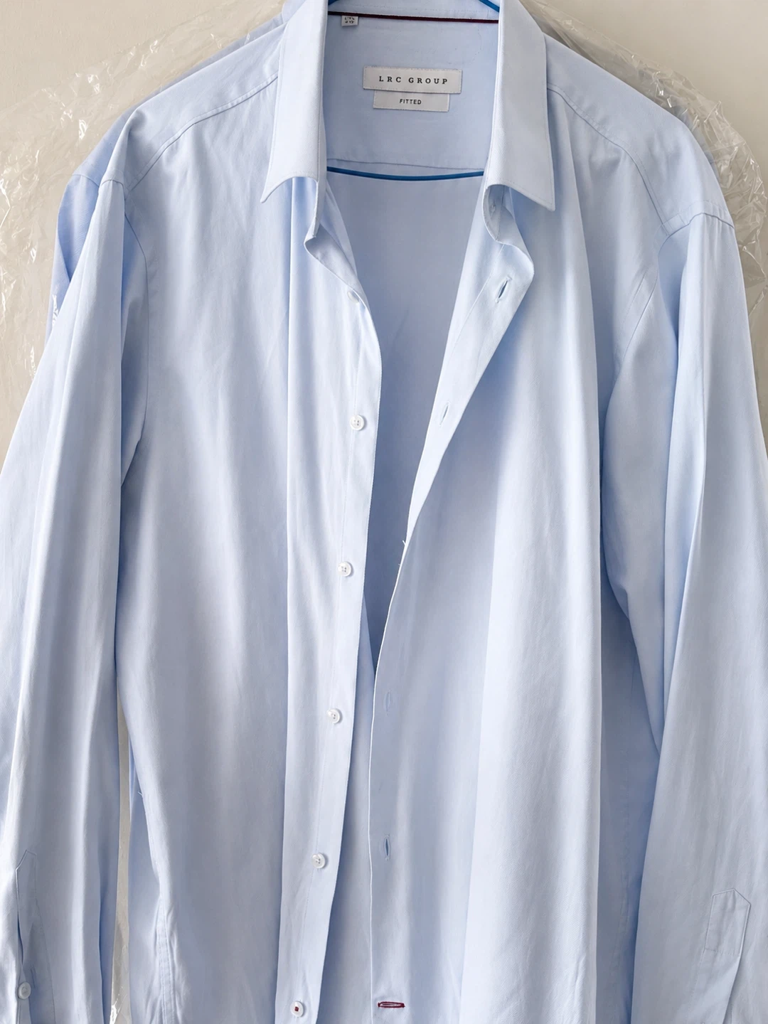 L & C Group Fitted Dress Shirts - Blue Stripe & Solid Blue