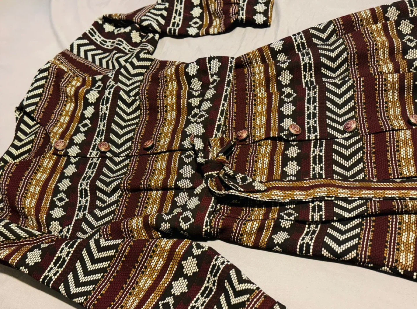 Women's Print Maxi Dress with Belt - photo 3
