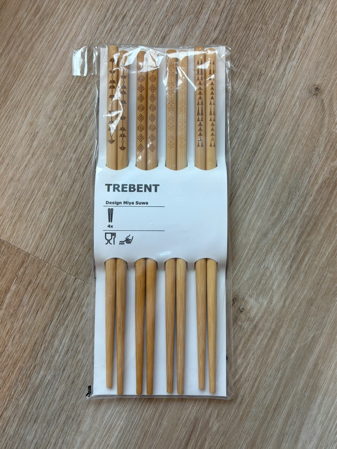 Brand New IKEA TREBENT Design Miya Suwa Chopsticks (Set of 4)