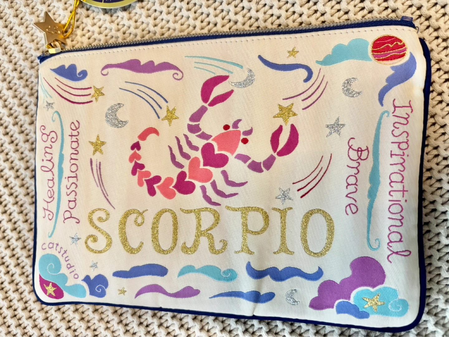 Catstudio Scorpio Astrology Collection Zippered Pouch