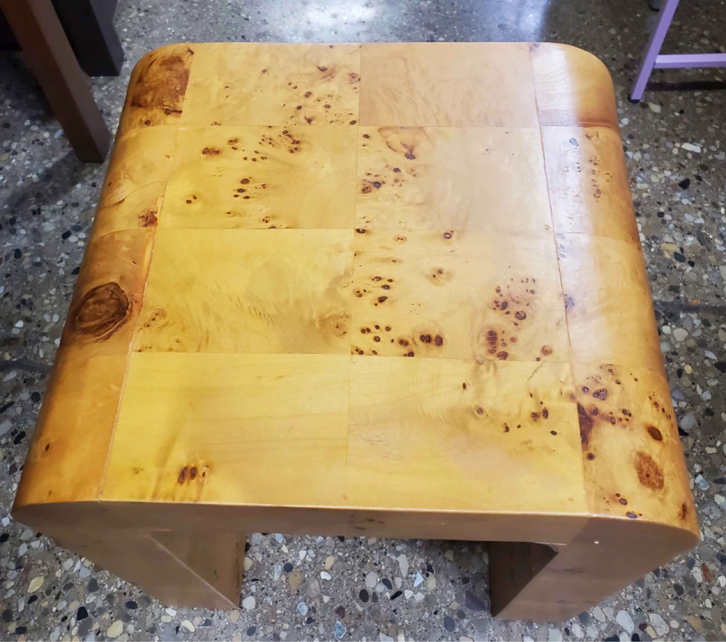 New Natural Burl Wood End Table - photo 2