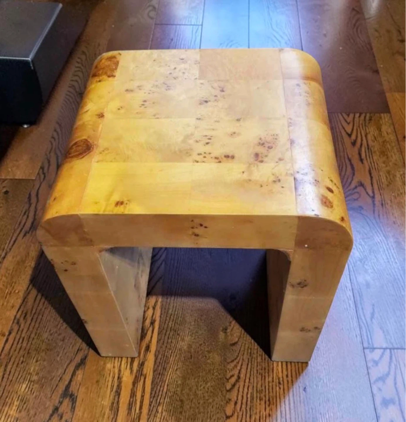 New Natural Burl Wood End Table