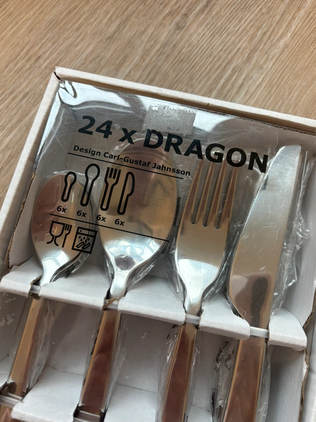 Brand New IKEA DRAGON 24 Piece Cutlery Set - photo 2