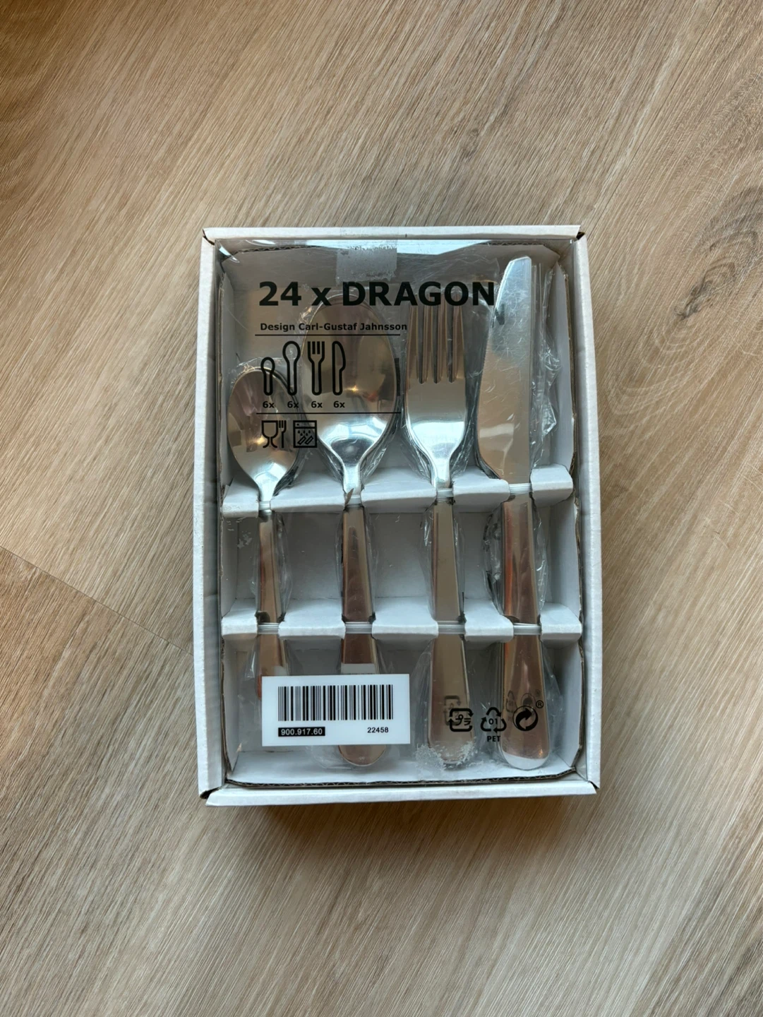 Brand New IKEA DRAGON 24 Piece Cutlery Set