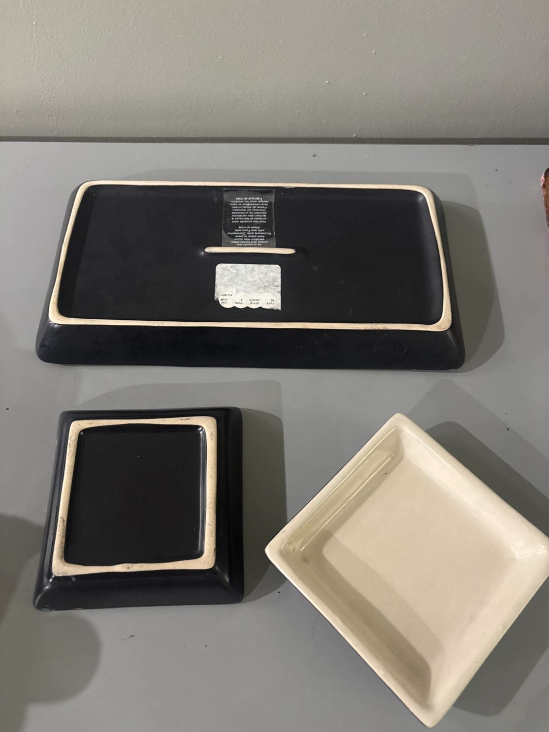 Black Serving Tray and Dish Set - photo 5