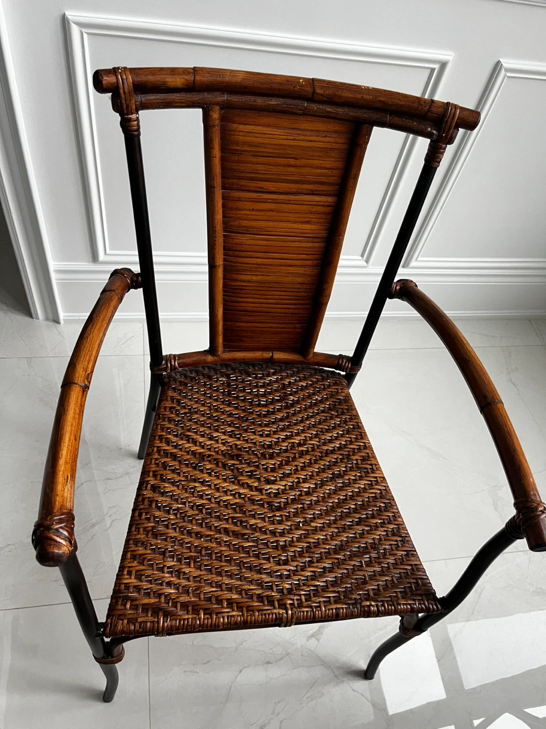 Wicker Patio Dining Set with Glass Table - photo 5