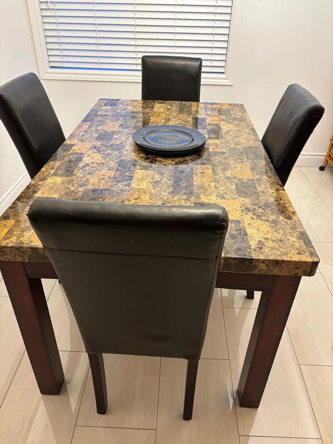 Dining Table Set with 4 Chairs