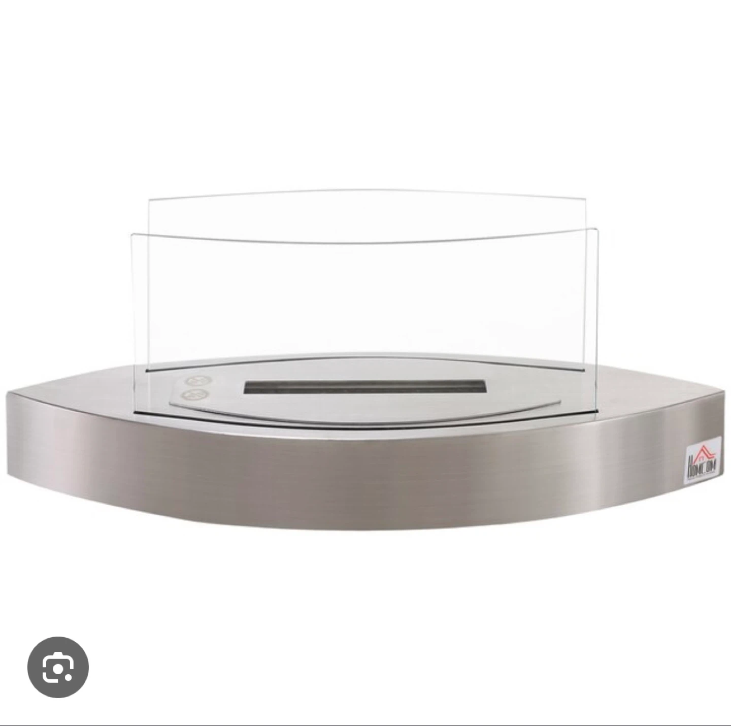 HOMCOM Modern Stainless Steel Bio Ethanol Fireplace
