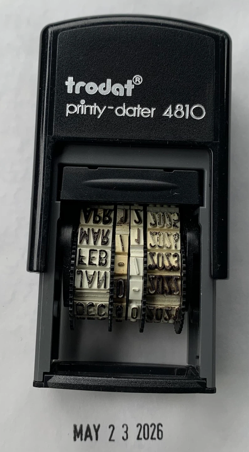 TRODAT PRINTY-DATER 4810 DATE STAMP