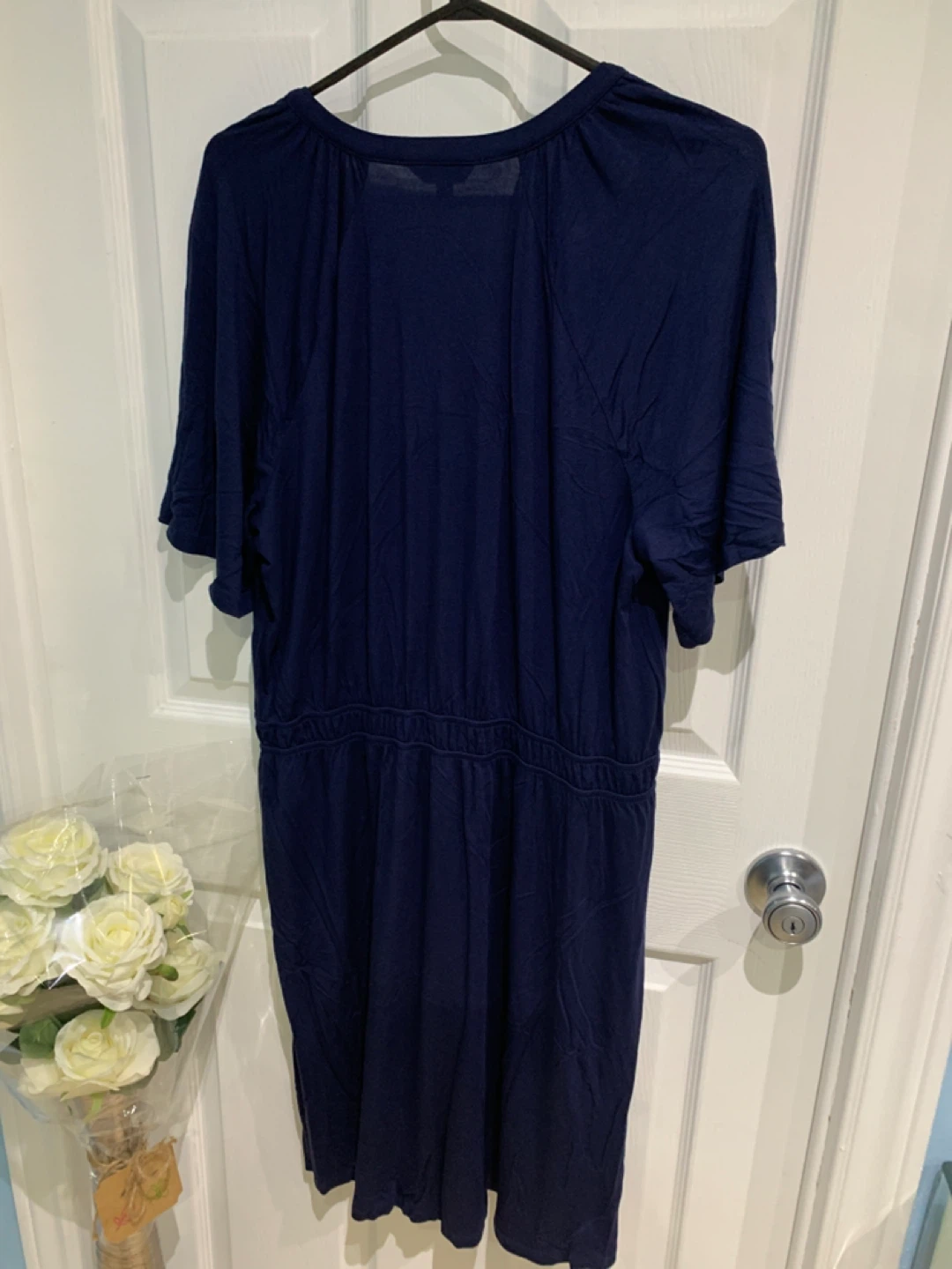 Reitmans Navy Blue Jersey Knit Dress Size L - photo 2