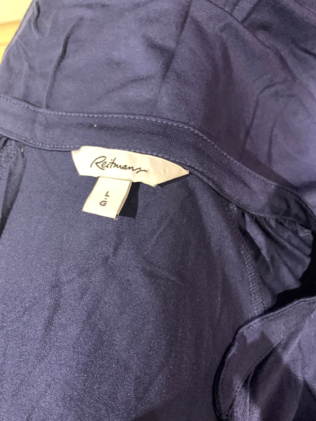 Reitmans Navy Blue Jersey Knit Dress Size L - photo 3