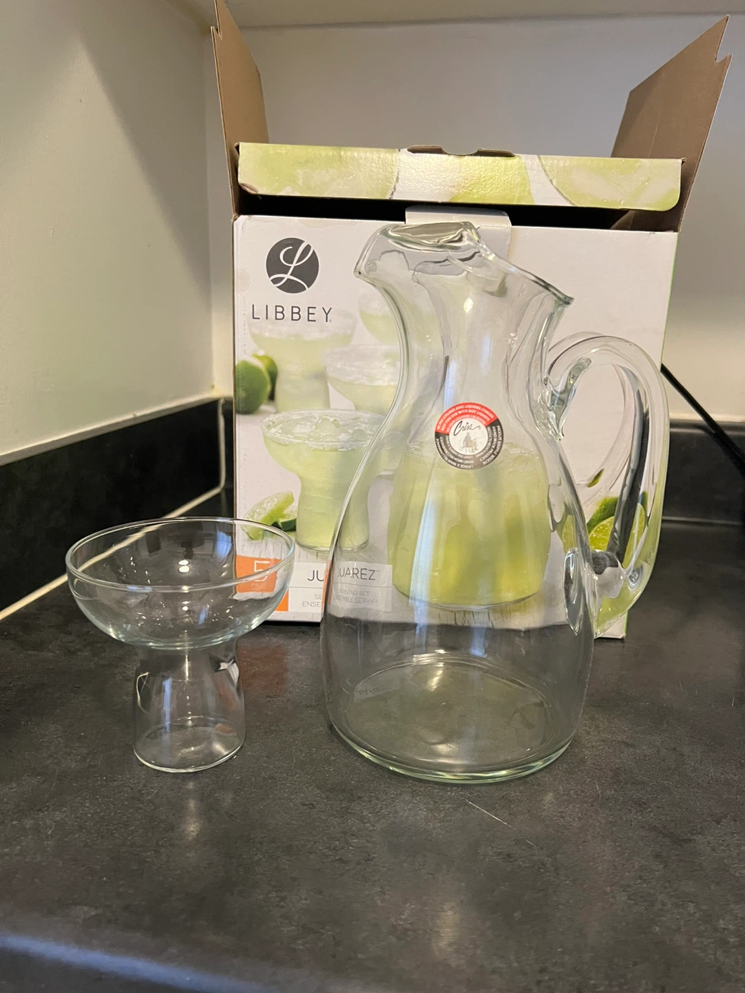 Libbey Juarez 5-Piece Glass Pitcher and Margarita Glass Set