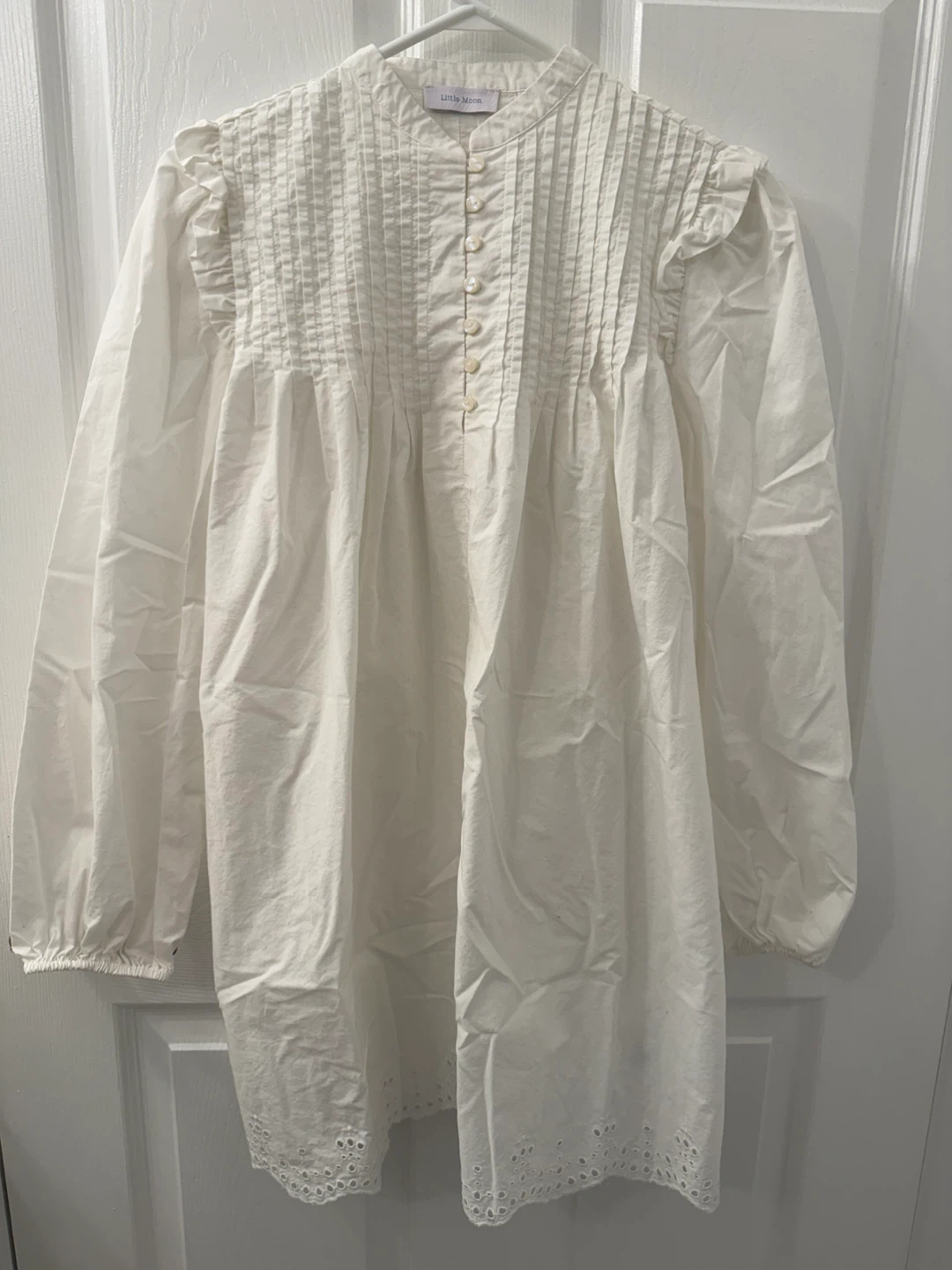 Little Moon White Embroidered Tunic Dress