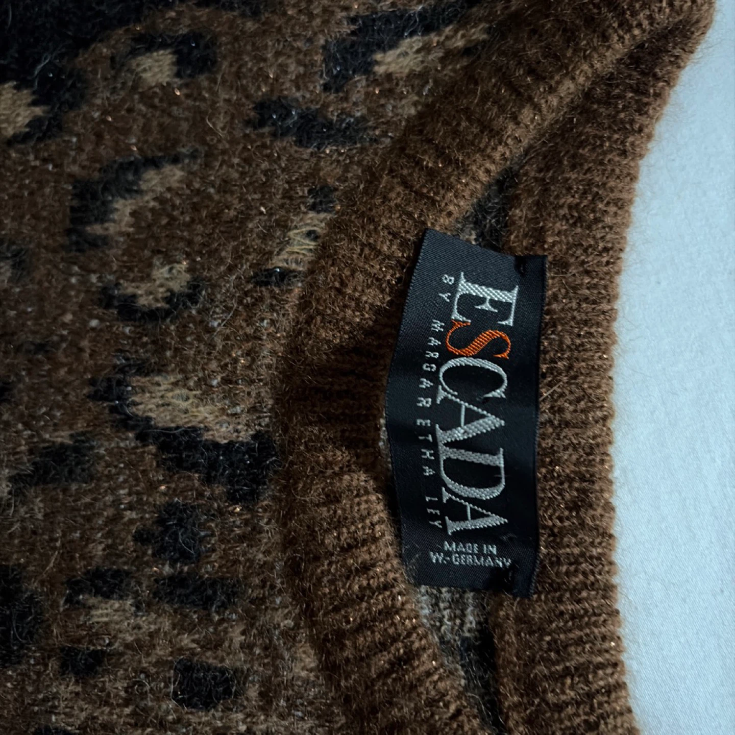 Escada Leopard & Tiger Print Wool Blend Sweater - photo 2