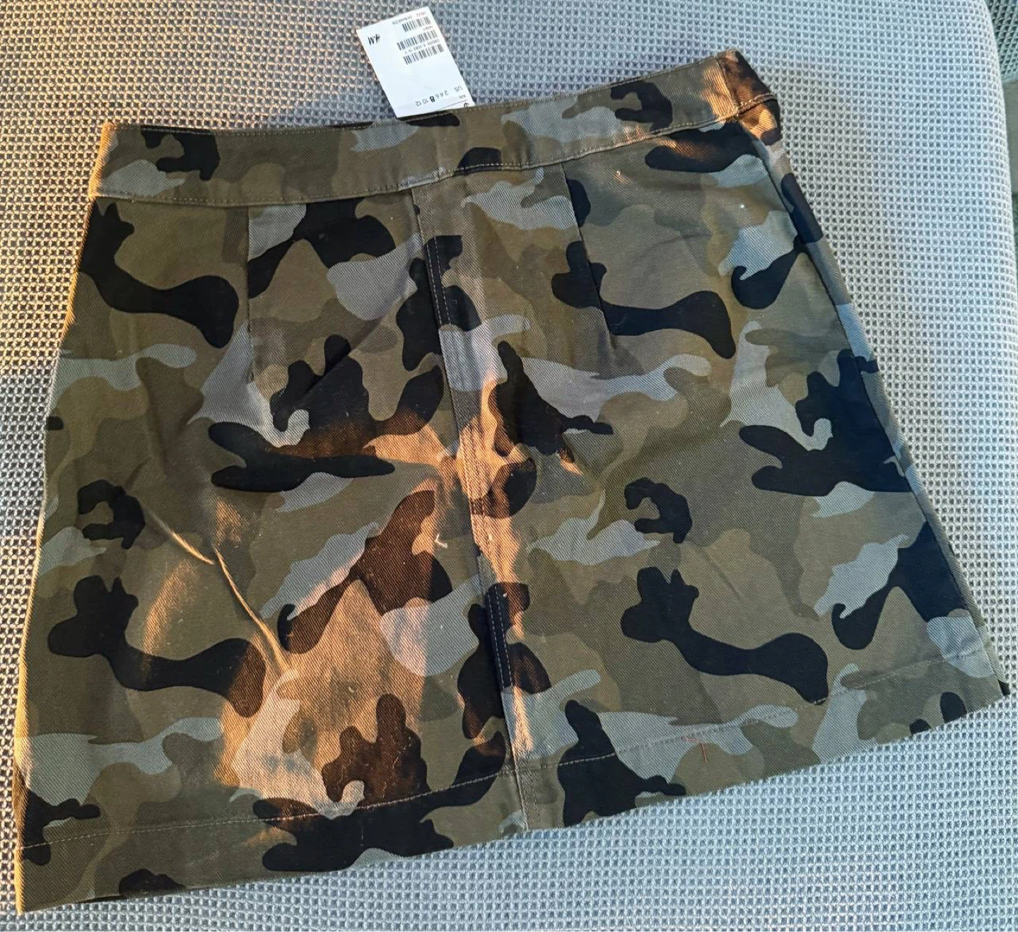 H&M Khaki Military Denim Skirt – Size 8 (M) - photo 4