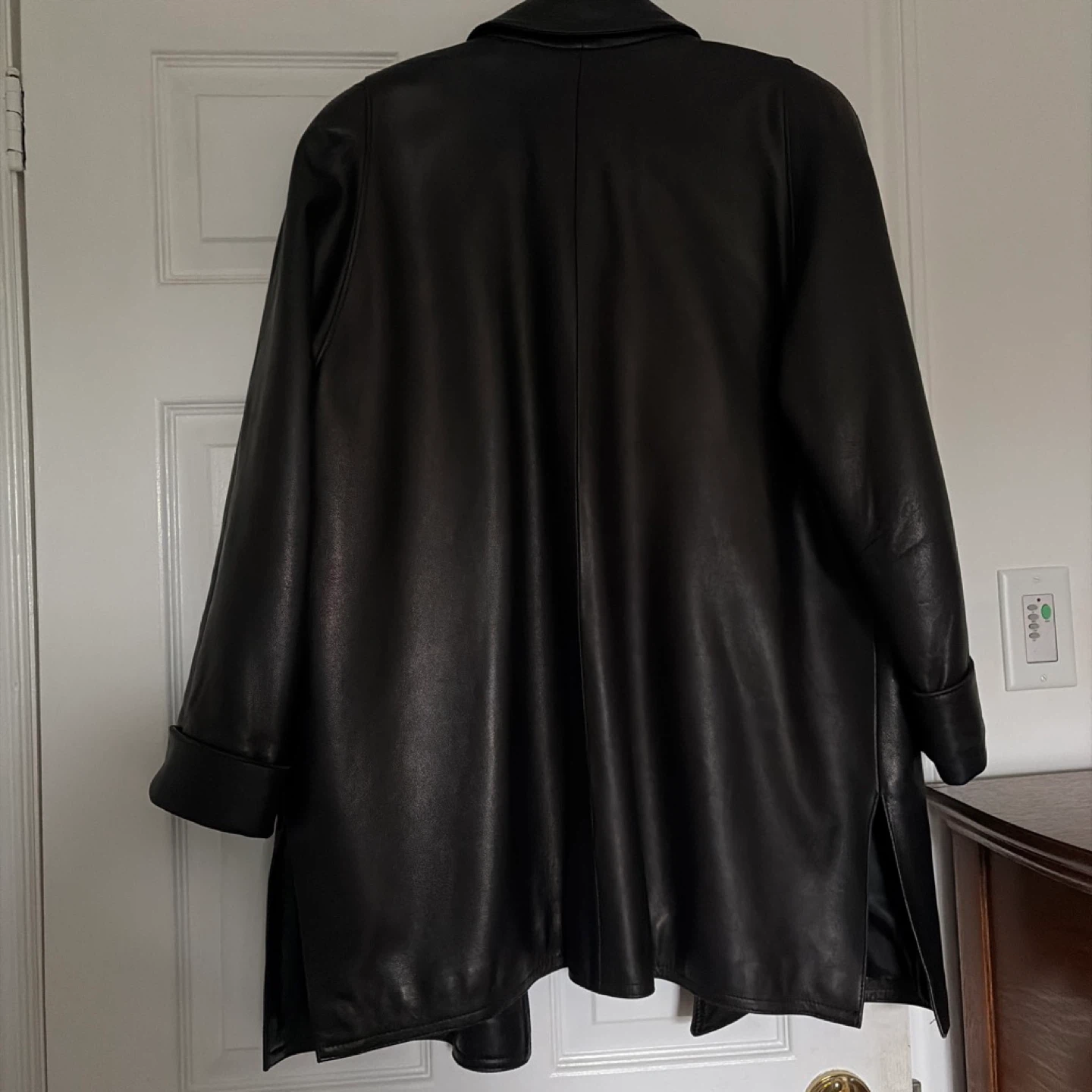 Lyn Black Leather Coat Size 10 - photo 5