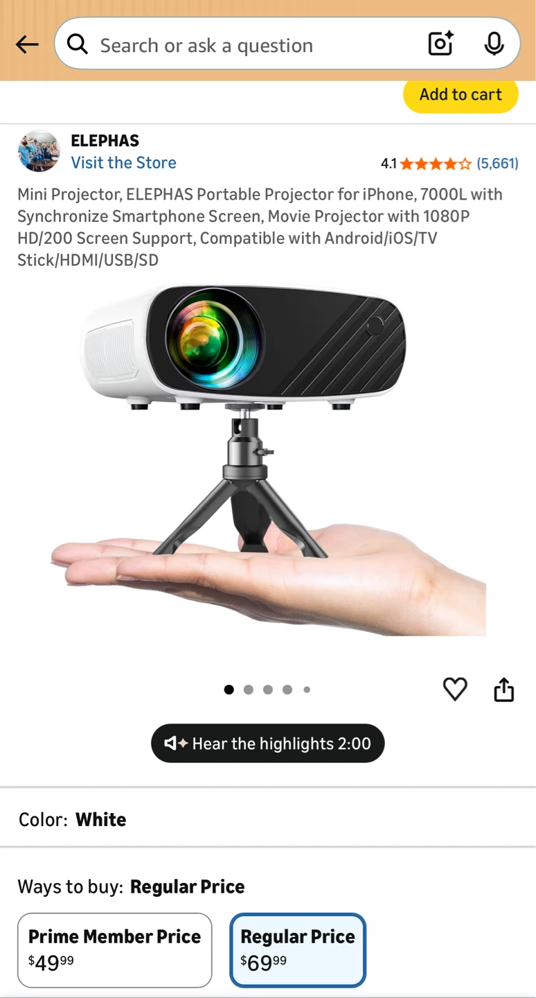 Mini Portable Projector with Case: ELEPHAS - photo 3