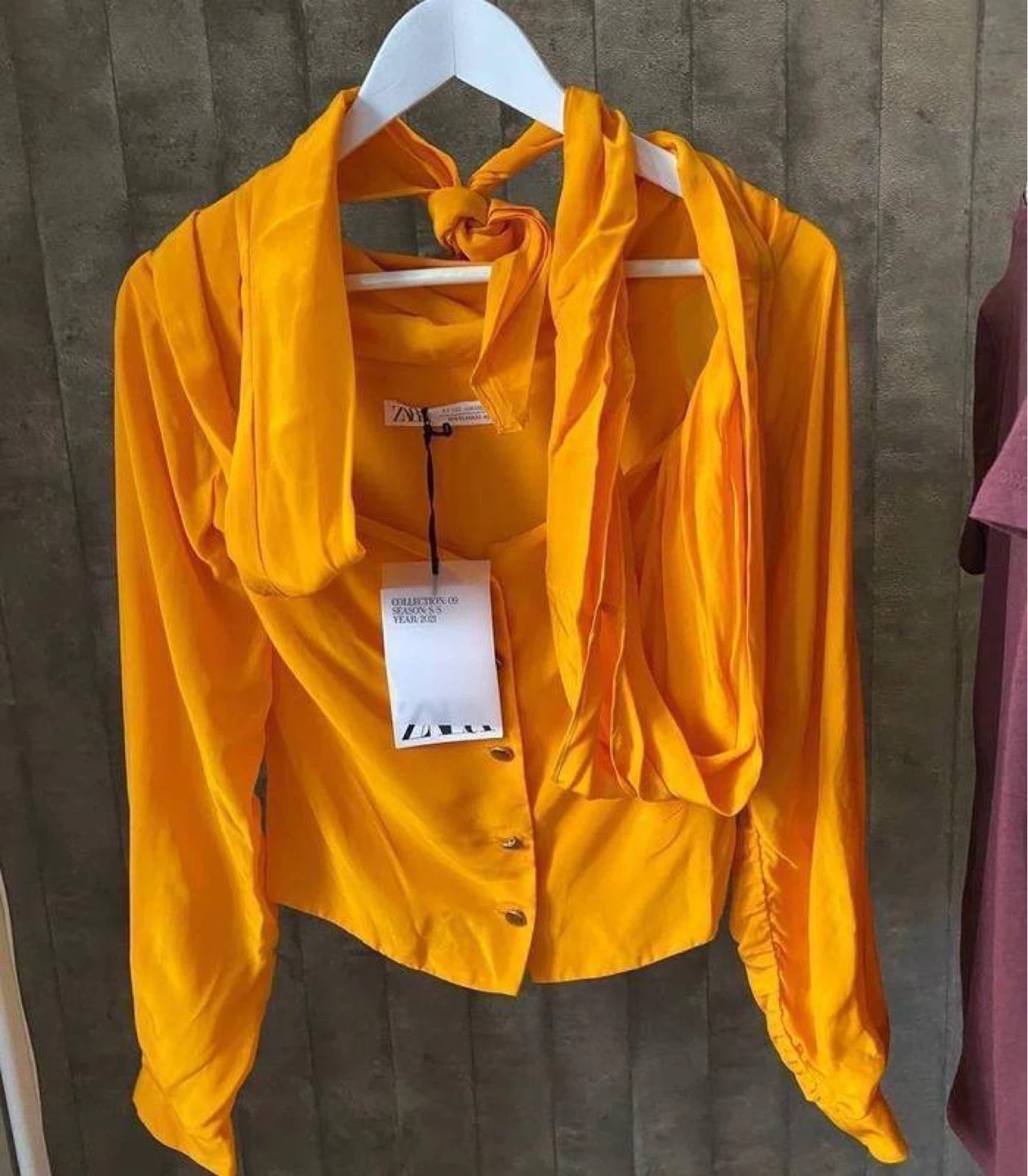 ZARA Limited Collection Bright Orange Blouse – Size XS - photo 3