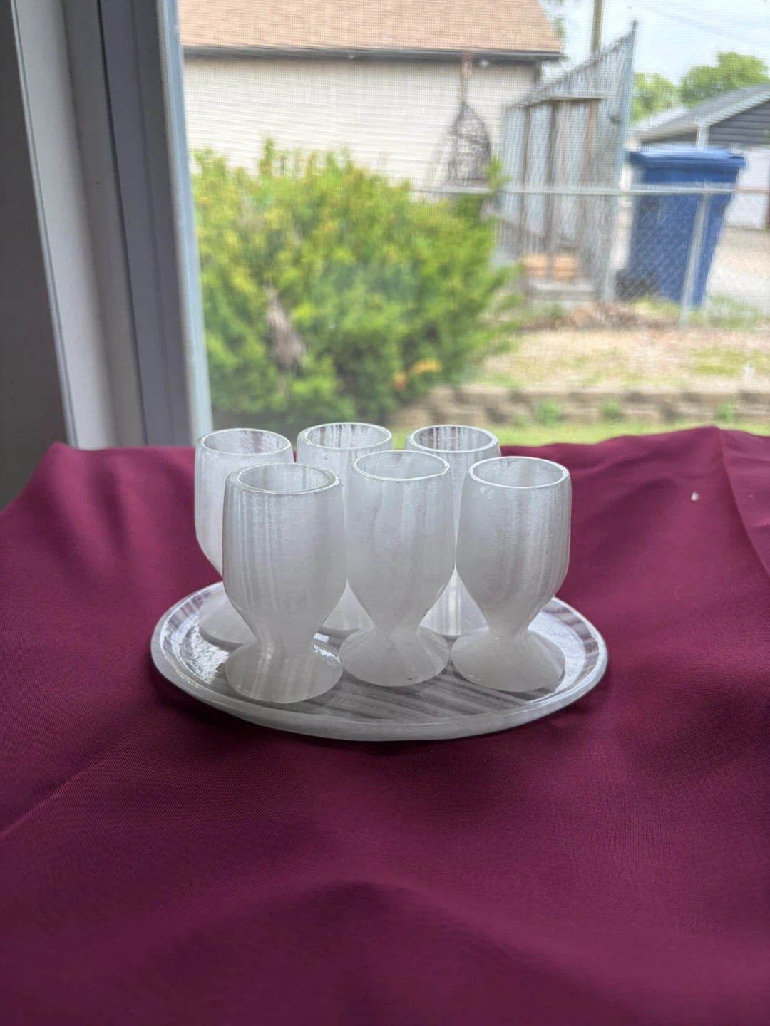 Set of 6 Frosted Glass Shot Glasses