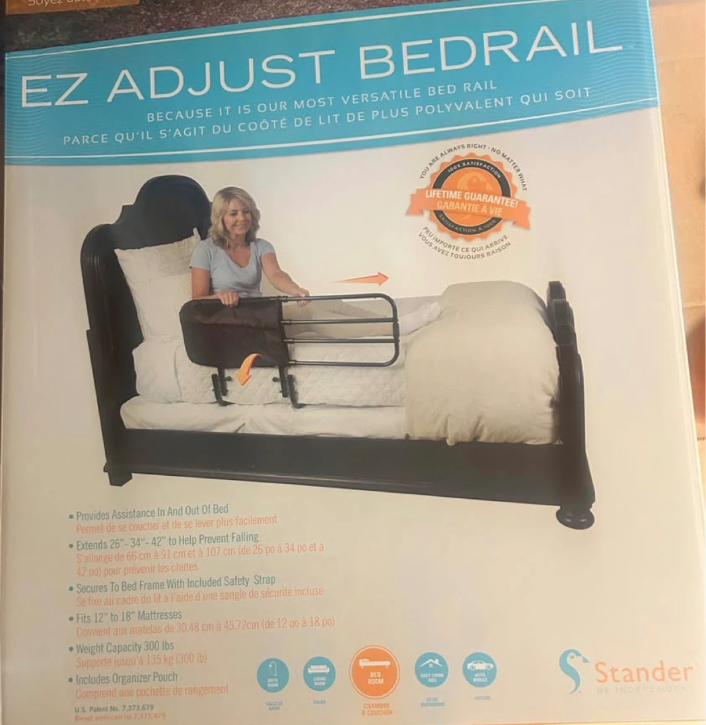 Stander EZ Adjust Bed Rail  for adult and senior - photo 4