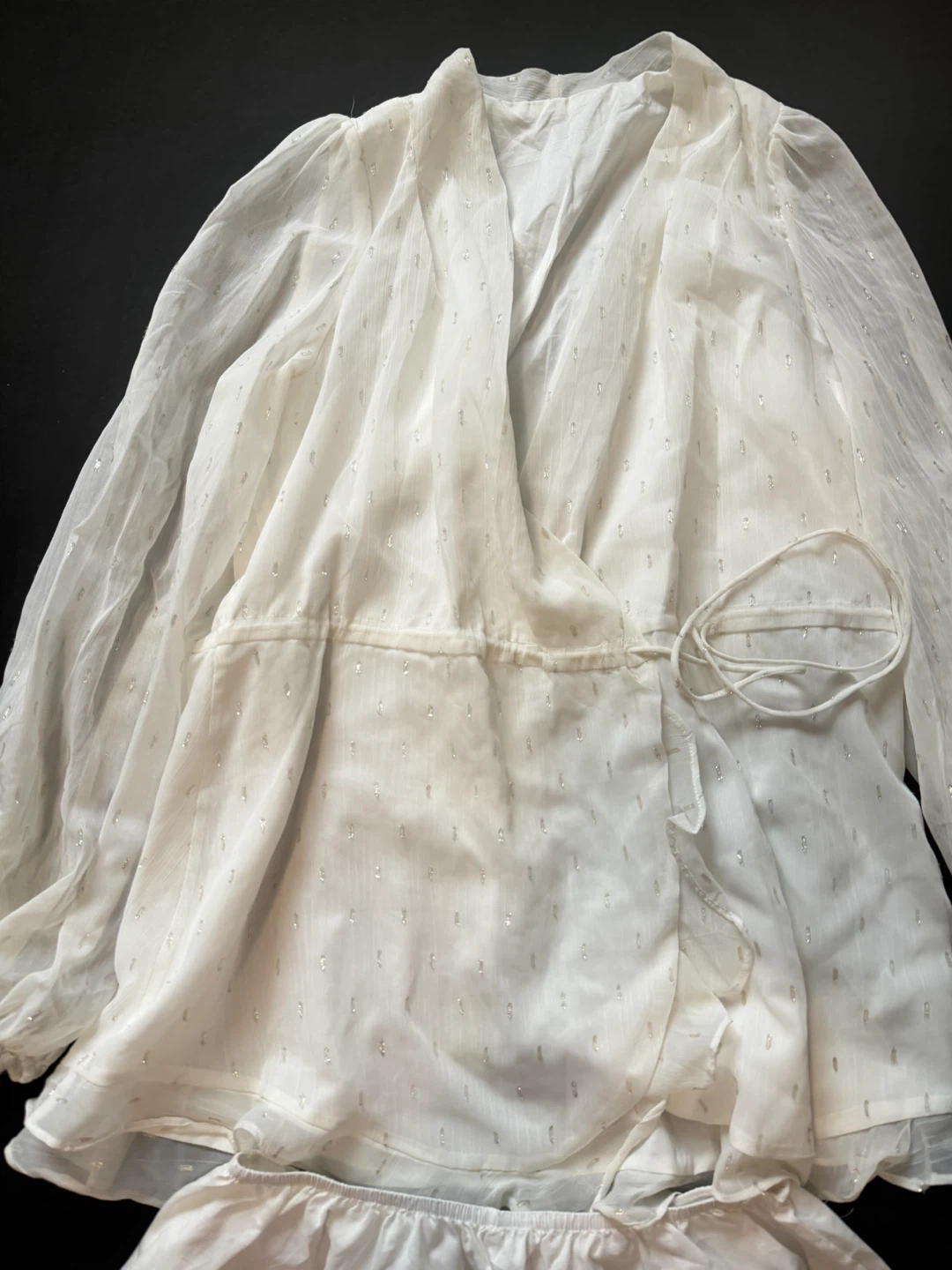 White Wrap dress Set - photo 3