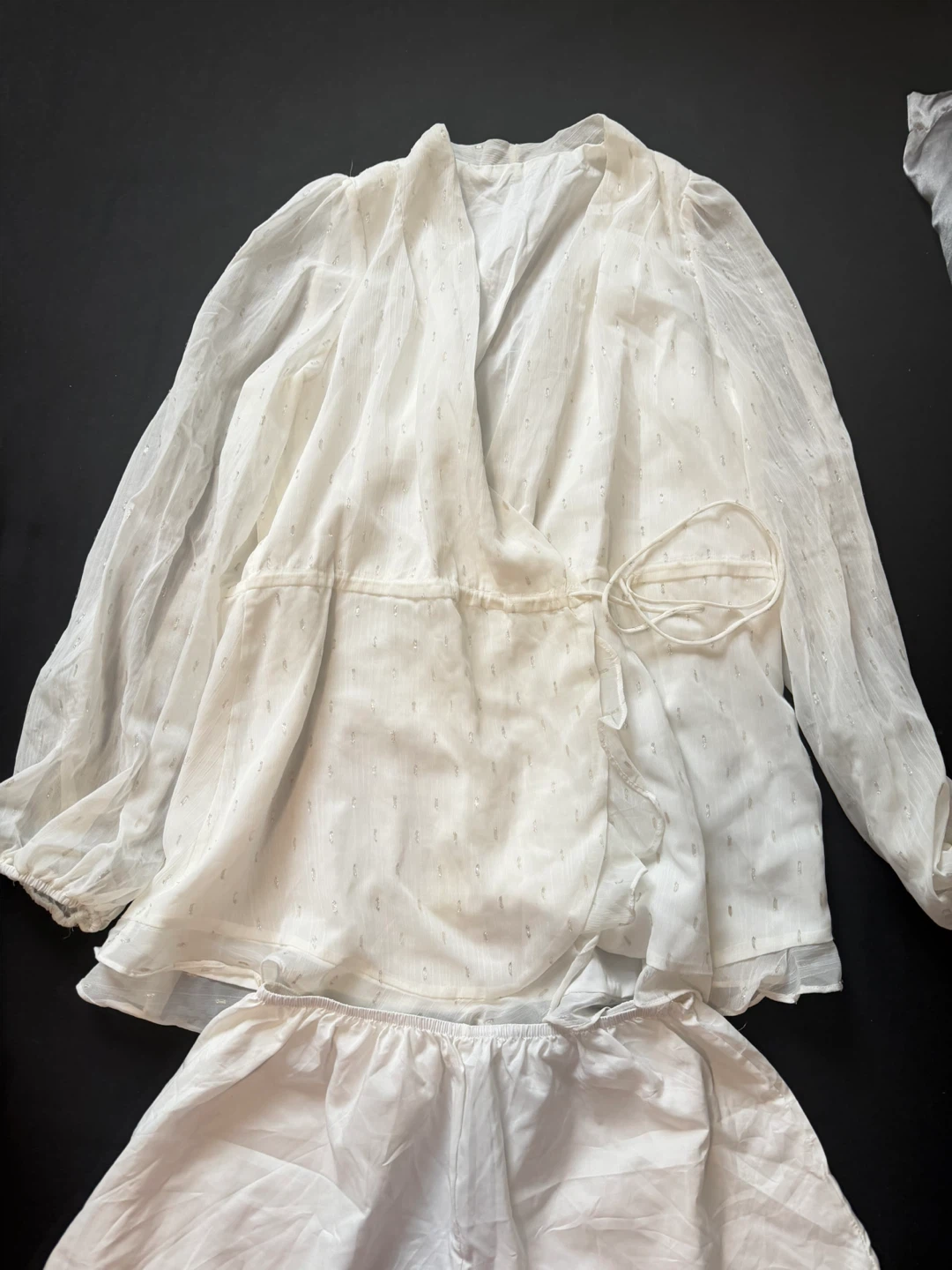 White Wrap dress Set - photo 2