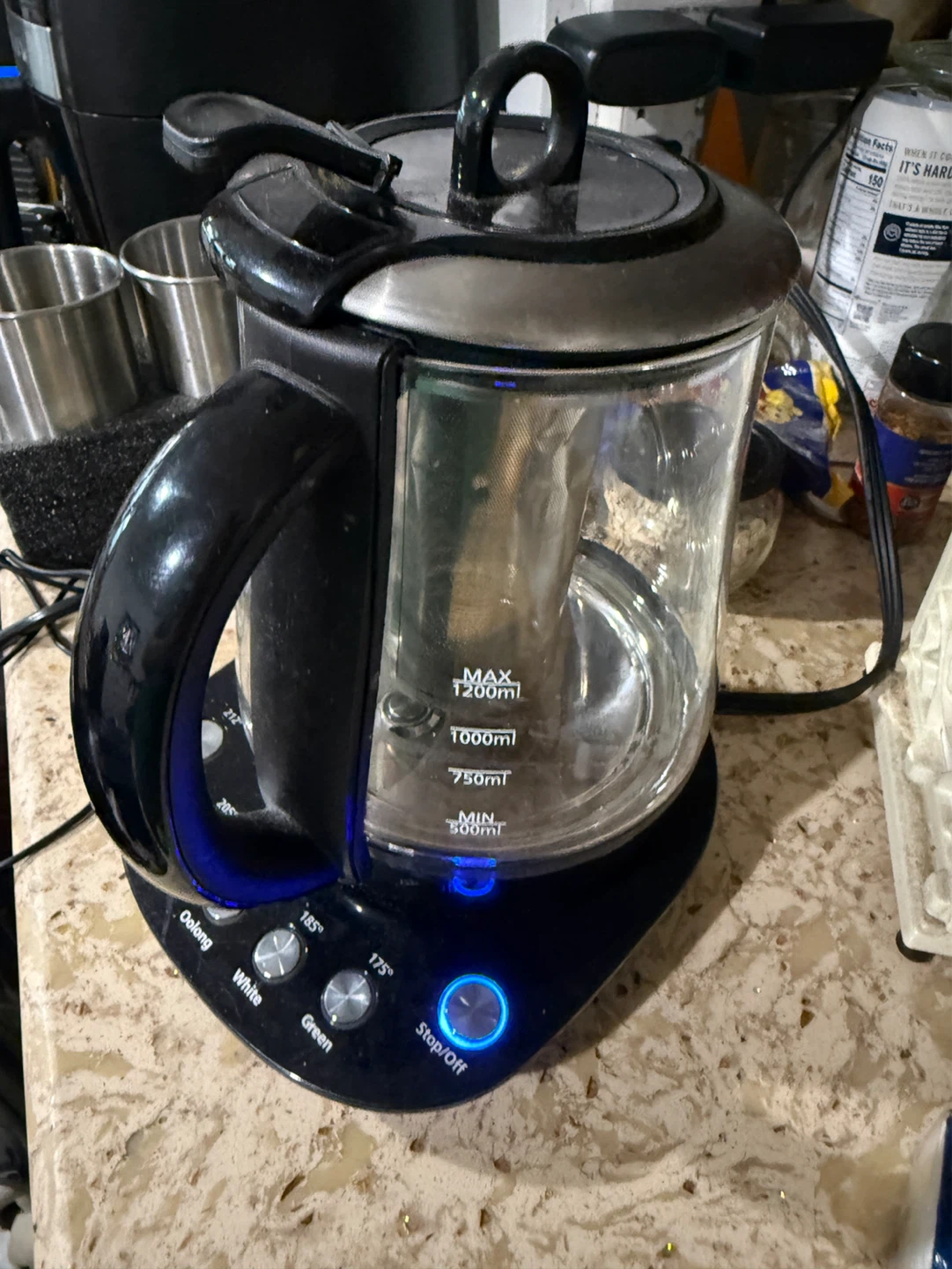 Variable Temperature Electric Kettle with Tea Infuser