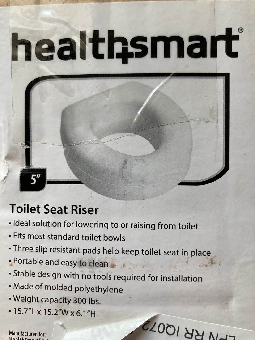 HealthSmart Toilet Seat Riser 5 Inch