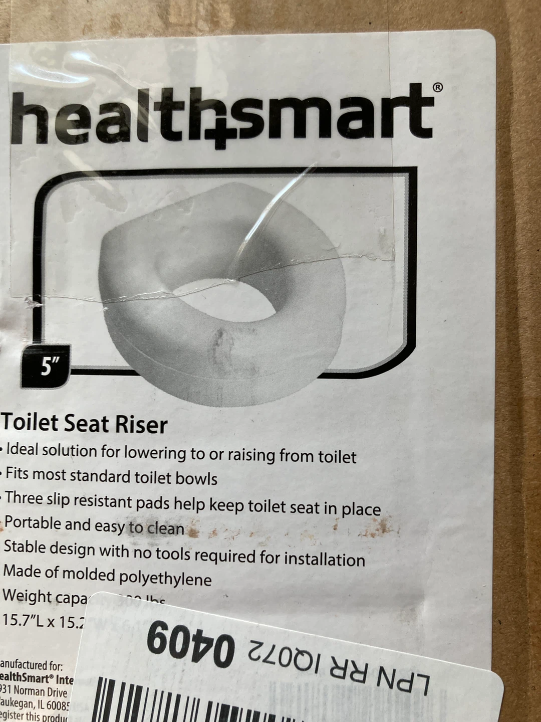 HealthSmart Toilet Seat Riser 5 Inch - photo 4