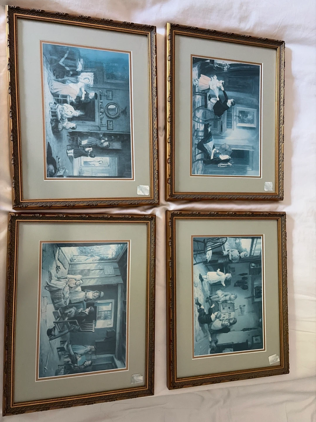 Set of 4 Framed Prints - Victorian Scenes