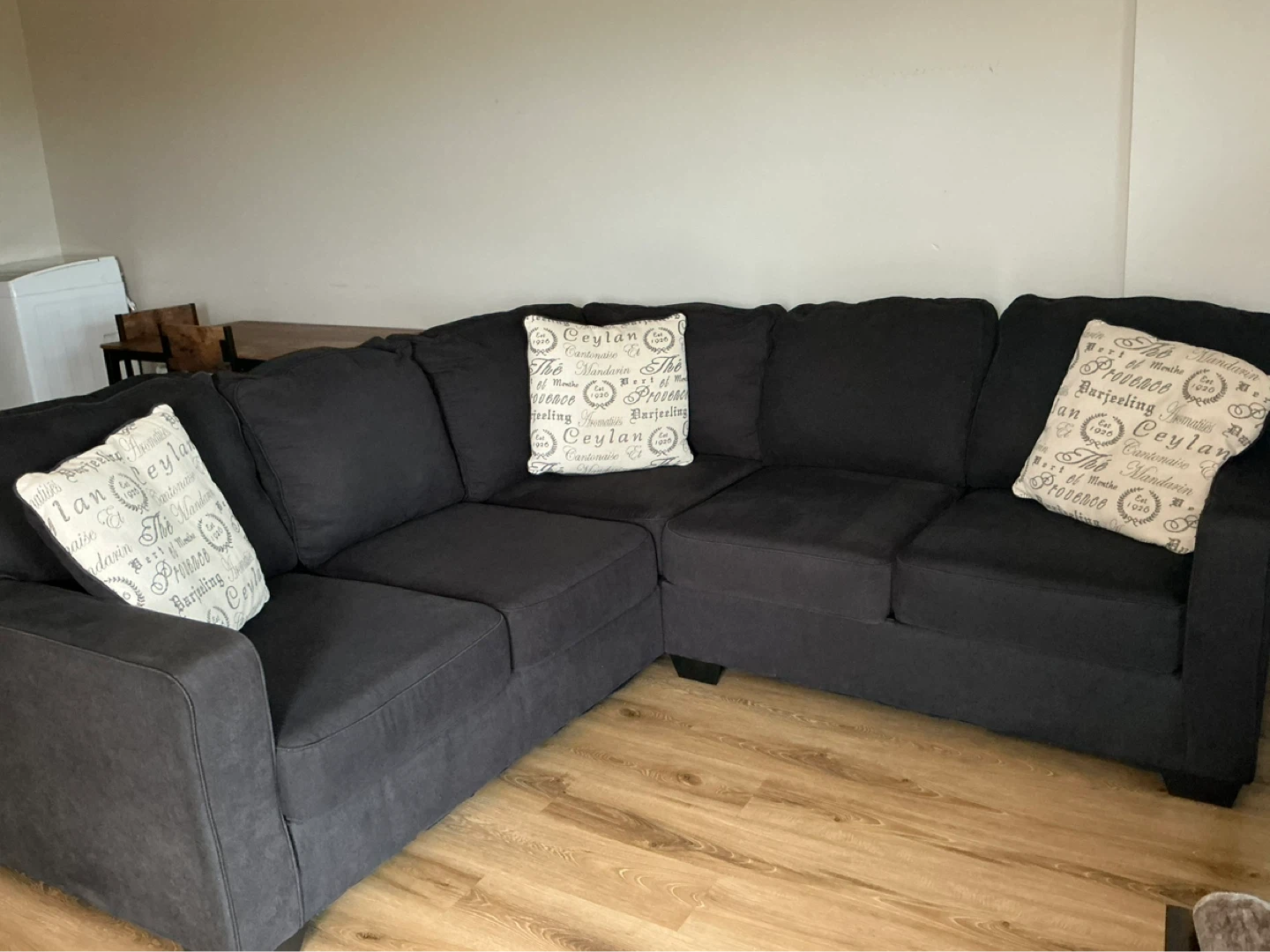 Charcoal Grey 2 Piece Sectional Sofa